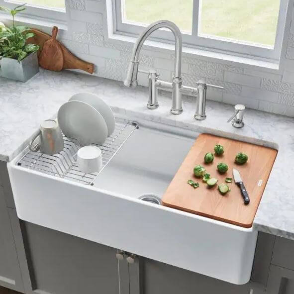 jednokomorowy zlewozmywak farmerski